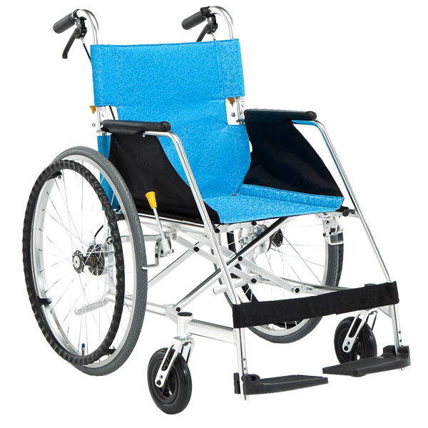 品質満点！-車椅子 （自走式/スチール製/ノーパンクタイヤ/ボンベ架