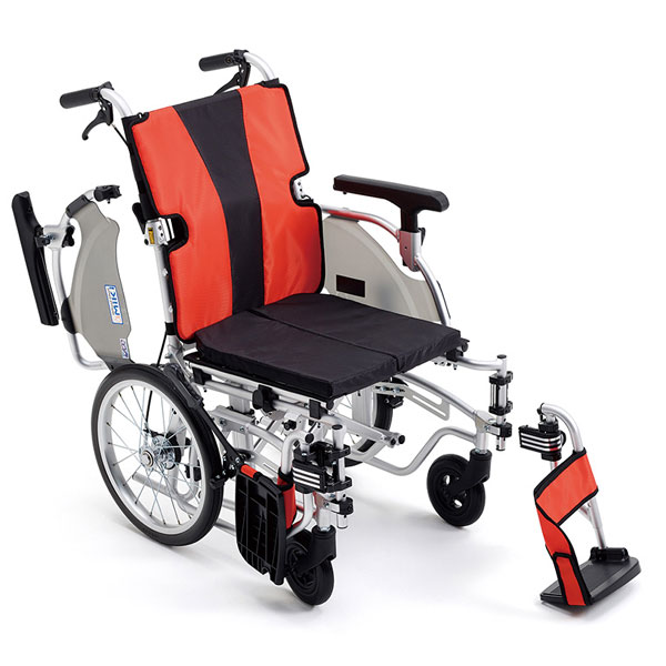 MiKi アルミ介助式車椅子 M-1 MPC-46JD 介護用 折りたたみ 介助 
